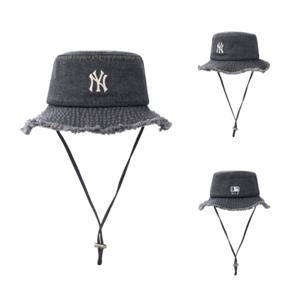 MLB 공용 컬러 데님 사파리 버킷햇 뉴욕양키스 (3AHTD025N-50GRS)