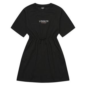 [에꼴리에]여아 레터링 반팔 원피스 21B5851_BK