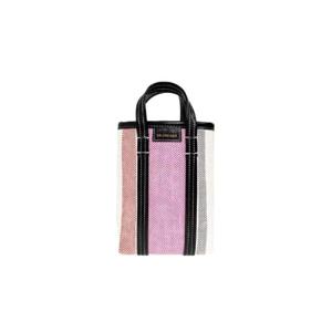 발렌시아가 바베스 라피아 스트라이프 폰 홀더 핑크 6937932107S5865