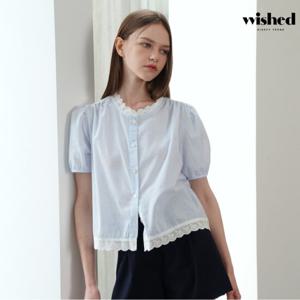 [위시드]레이스 카라 반팔 셔츠 (WICBBL004)