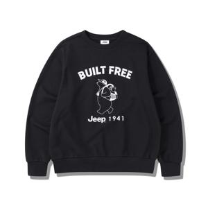 [지프]BUILT FREE 베어 루즈핏 맨투맨 JQ1TSU894