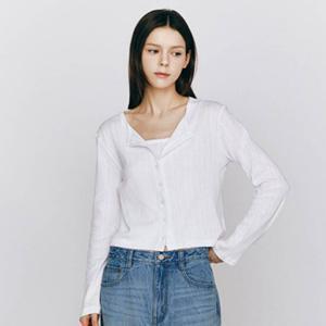 [지오다노] 여자 레이스 펀칭 포인텔 가디건 325546