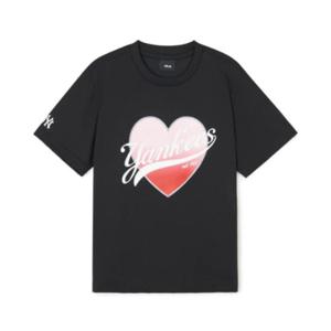 M MLB키즈반팔티 NQK 7ATSH0343-50BKS HEART 그래픽 티셔츠
