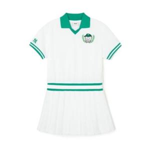 M MLB키즈반팔티 NQK 7FOPE0143-50WHS GREEN PLAY 피케 플리츠 원피스