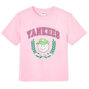 M MLB키즈반팔티 NQK 7ATSE0143-50PKS GREEN PLAY 반팔 티셔츠