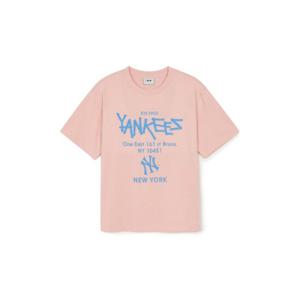 M MLB키즈반팔티 NQK 7ATSB0943-50COS BASIC STREET 레터링 티셔츠