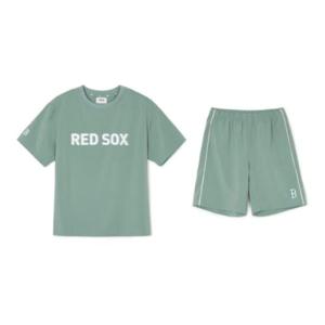 M MLB키즈트레이닝세트 NQK 7AS1CP143-43KAL OUTDOOR우븐 반팔티셔츠 세트