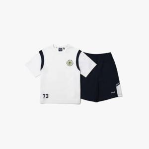 휠라키즈트레이닝세트 TQJ FK2FSG2602M-OWH 배스킷볼 와펜 상하셋업