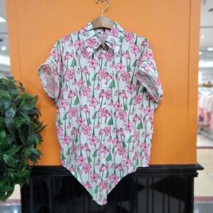 파파야 DP01 꽃무늬 반팔셔츠 PNPRBL021B