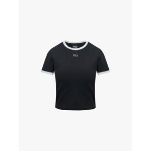 [휠라] FILA 여성용 트레이닝 골지 캡내장 크롭 반팔티 FS2ITH2252FBLK