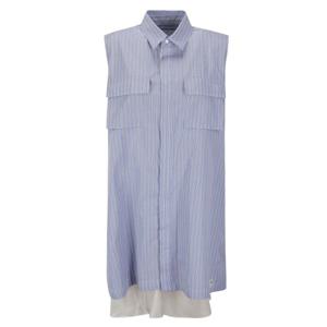 사카이 미디 원피스 2407159 458 L BLUE STRIPE
