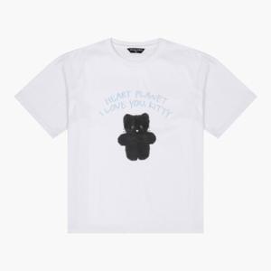 [더데이걸]고양이 인형 박시 반팔티 TGRA25513