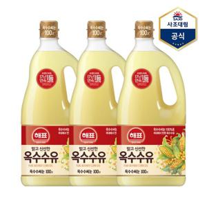 [사조대림]해표 옥수수유 1.8L X 3병 /식용유