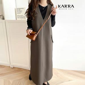 [카라]KARRA 모직터치미니멀롱원피스_A4S0464
