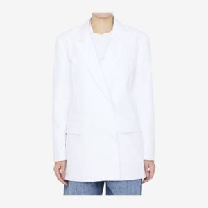 발렌티노 더블브레스트 화이트 코튼 블레이저 4B0CE3K3 5DN 001