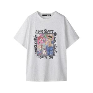 [BNX]카툰 프린팅 아트워크 데일리 반팔 티셔츠 (BW2TS052L0)