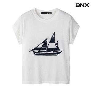 [BNX]라운드 포인트 반팔 니트(BW2KP019L0)