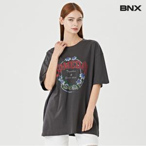 [BNX]프린팅 롱 반팔 티셔츠 (BW2TS040L0)