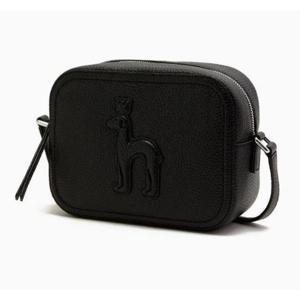 [헤지스ACC] 블랙 퍼피 패치 소가죽 카메라백 HIBA4F241BK