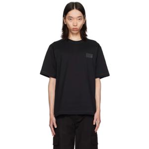 25 SS 돌체앤가바나 남성 블랙 브랜드 택 티셔츠 242003M213007