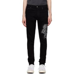 25 SS 아미리 남성 블랙 MA 스월 크리스탈 스키니 진 242886M186071