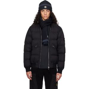25 SS 스톤아일랜드 남성 블랙 심리스 터널 다운 재킷 242828M178017