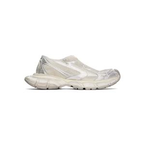 25 SS 발렌시아가 여성 오프 화이트   실버 3XL 슬립온 스니커즈 242342F128043
