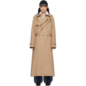 25 SS 베트멍 남성 베이지 런웨이 더블 트렌치 코트 251669M184000