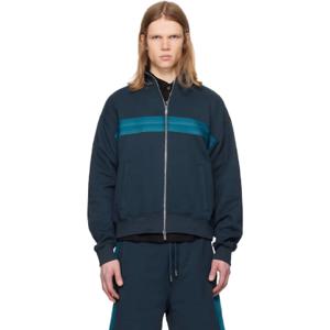 25 SS 랑방 남성 블루 커브 집업 재킷 251254M202002