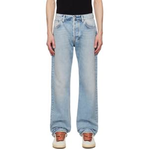 25 SS 랑방 남성 블루 스트레이트 핏 데님 진 251254M186000