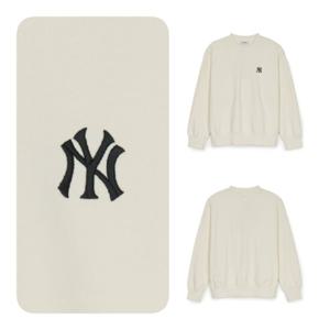 MLB 공용 베이직 스몰로고 오버핏 맨투맨(3AMTB0151-50BKS)
