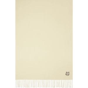 25 SS Maison Kitsune 남성 오프 화이트 볼드 폭스헤드 스카프 251389M150002
