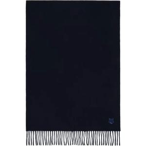 25 SS Maison Kitsune 남성 네이비 볼드 폭스헤드 스카프 251389M150001