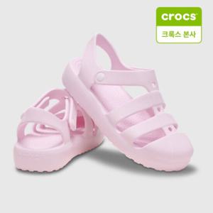 [크록스 본사] 크록스 클래식 피셔맨 키즈 샌들 핑크 밀크 남여공용 (210625-6ZW)