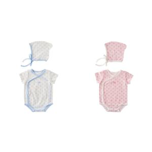 M밍크뮤D 25SS 하트SET배내바디슈트 2종 택1 보넷세트 (3537004006 07)