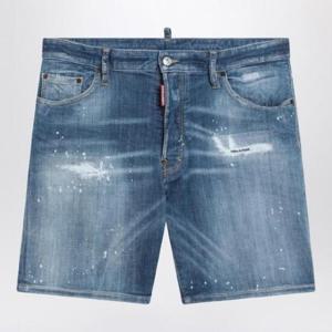 DSQUARED2 워시드 데님 버뮤다 반바지 마모 및 파손 S74MU0881S30872/Q_DSQUA-470