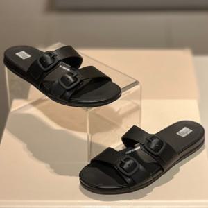 핏플랍 25S/S 그라시에 버클 여성 투 바 슬라이드 FFSO5E232BK 올블랙