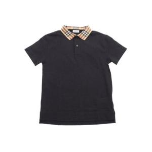 Burberry Kids 빈티지 체크 반팔 폴로 셔츠 A1189