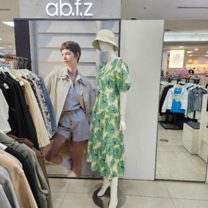 Ab.f.z DP01 벨티드빅플라워카라원피스 AFZ2HO01