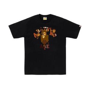 베이프 체크 컬리지 마일로 티셔츠 블랙 0ZXTEMX10010N