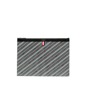 톰브라운 스트라이프 로고 프린트 클러치 MAC021L07557
