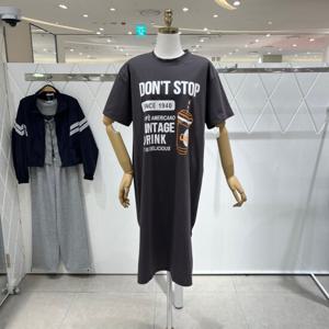 [밸리걸] 프린트 박시 롱 원피스 813860