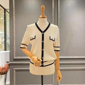 [아니베에프]A54KPO540_브이넥 골지 니트