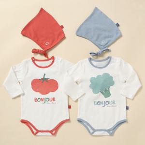 [쇼콜라]쌍둥이출산백일선무세트콜리모자바디수트SET TNOMQX06U
