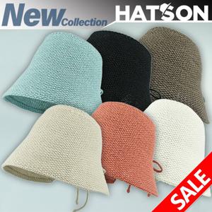 [햇츠온]HatsON 여성 폴리 밀짚 보닛 벙거지 햇 모자 H2-2402 AA