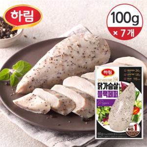 [냉장] 하림 닭가슴살 블랙페퍼 100g×7개