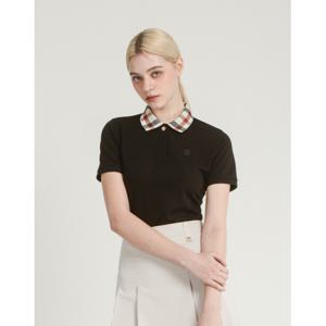 닥스 골프 여성 24SSONLINE EXCLUSIVE 아이스코튼 반팔 블랙 폴로 티셔츠 DNTS4B901BK