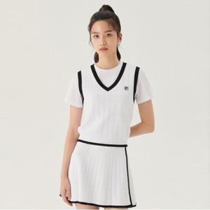 [FILA] 니트 브이넥 베스트 (FS2VTG2371F_WHI)