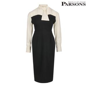 [파슨스] [Made simple] Two Tone Scarf Dress (MSPS2OP02)
