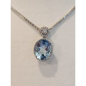 미니골드 14K 그레이스 블루 펜던트 [천연석-토파즈4.2ct] PJKM4004L